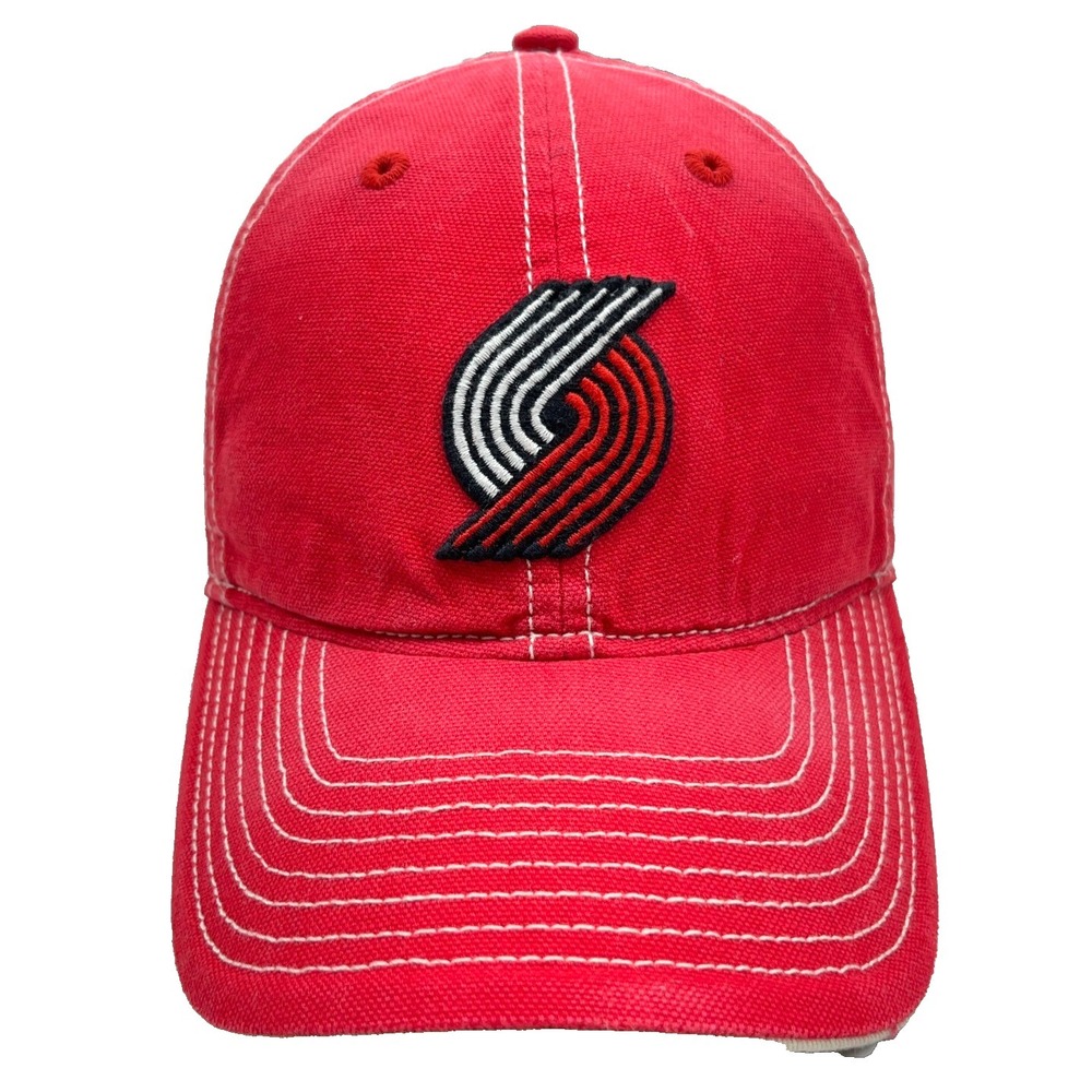 Portland Trail Blazers Hat Cap Strap Back Red Plain Logo Dad Adjustable Baseball